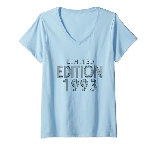 Damen Limited Edition 1993 Geburtstag 1993 Jahrgang 1993 T-Shirt mit V-Ausschnitt Damen Limited Edition 1993 Geburtstag 1993 Jahrgang 1993 T-Shirt mit V-Ausschnitt von Limited Edition 1993