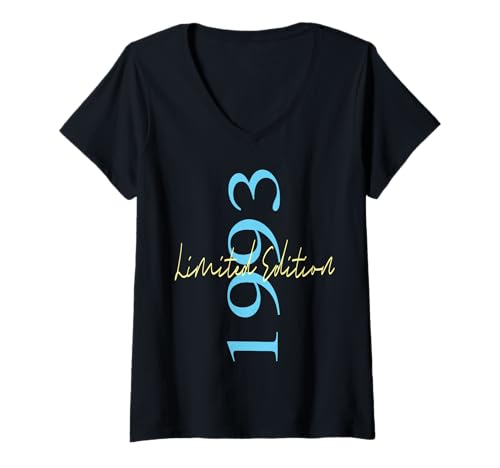 Damen Limitierte Auflage 1993 Geburtstag 1993 Geboren 1993 Vintage T-Shirt mit V-Ausschnitt Damen Limitierte Auflage 1993 Geburtstag 1993 Geboren 1993 Vintage T-Shirt mit V-Ausschnitt von Limited Edition 1993
