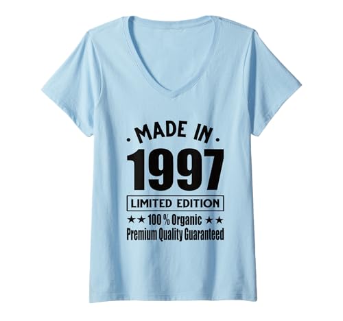 Damen Limitierte Auflage 1997 Geburtstag 1997 Geboren 1997 T-Shirt mit V-Ausschnitt von Limited Edition 1997
