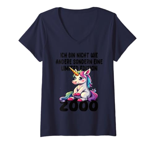 Damen Limited Edition 2000 Geburtstag 2000 Geboren 2000 Jahrgang T-Shirt mit V-Ausschnitt Damen Limited Edition 2000 Geburtstag 2000 Geboren 2000 Jahrgang T-Shirt mit V-Ausschnitt von Limited Edition 2000