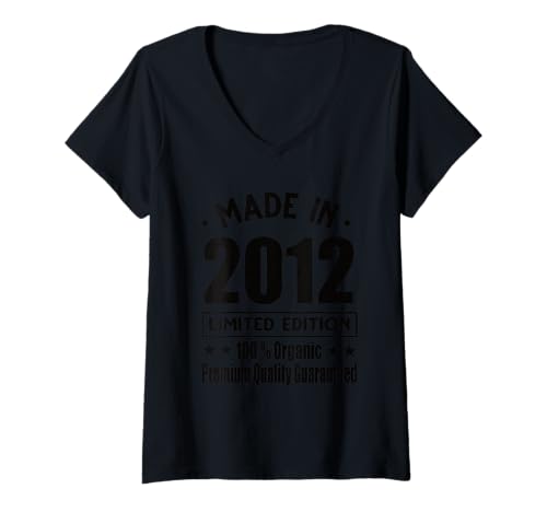Damen Limitierte Auflage 2012 Geburtstag 2012 Geboren im Jahr 2012 T-Shirt mit V-Ausschnitt von Limited Edition 2012