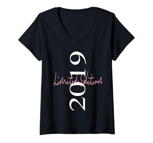 Damen Limitierte Auflage 2019 Geburtstag 2019 Geboren 2019 Vintage T-Shirt mit V-Ausschnitt Damen Limitierte Auflage 2019 Geburtstag 2019 Geboren 2019 Vintage T-Shirt mit V-Ausschnitt von Limited Edition 2019