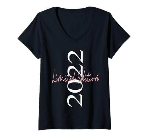 Damen Limitierte Auflage 2022 Geburtstag 2022 Geboren 2022 Vintage T-Shirt mit V-Ausschnitt Damen Limitierte Auflage 2022 Geburtstag 2022 Geboren 2022 Vintage T-Shirt mit V-Ausschnitt von Limited Edition 2022