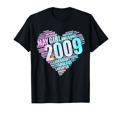 MAY GIRL 2009 Fantastisches, fabelhaftes großes Herz zum 16. Geburtstag T-Shirt MAY GIRL 2009 Fantastisches, fabelhaftes großes Herz zum 16. Geburtstag T-Shirt von Limited Edition Epic Vintage Sixteen