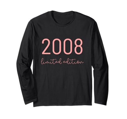 2008 Geburtstagsgeschenke für Mädchen, die 2008 geboren wurden, Limitierte Auflage Langarmshirt 2008 Geburtstagsgeschenke für Mädchen, die 2008 geboren wurden, Limitierte Auflage Langarmshirt von Limited edition b'day outfits