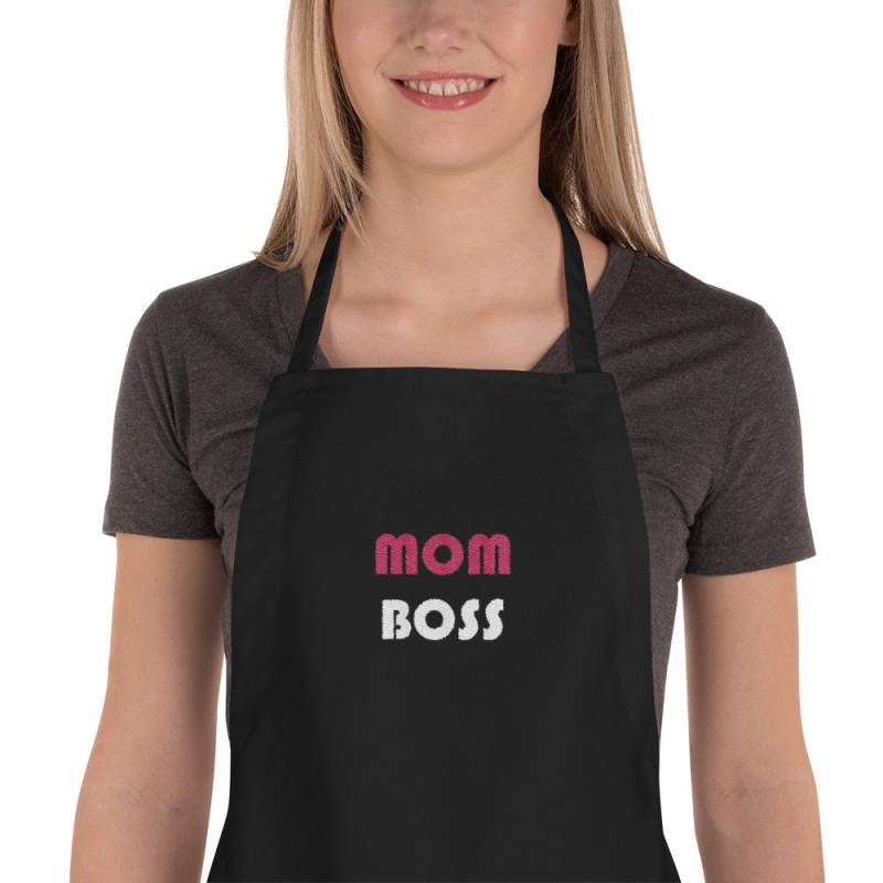 Mom Boss - Mama S Haus Kochen Köche Bestickt Schürze von LimitedRags