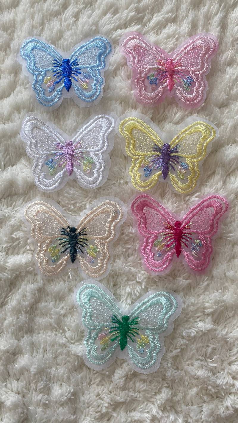 4cm Bunte Stickerei Schmetterling Applikationen Nähen Kleidung Patches, Diy Accessoires, Bluse Patches Versorgung, Schöne von LimitedSelection