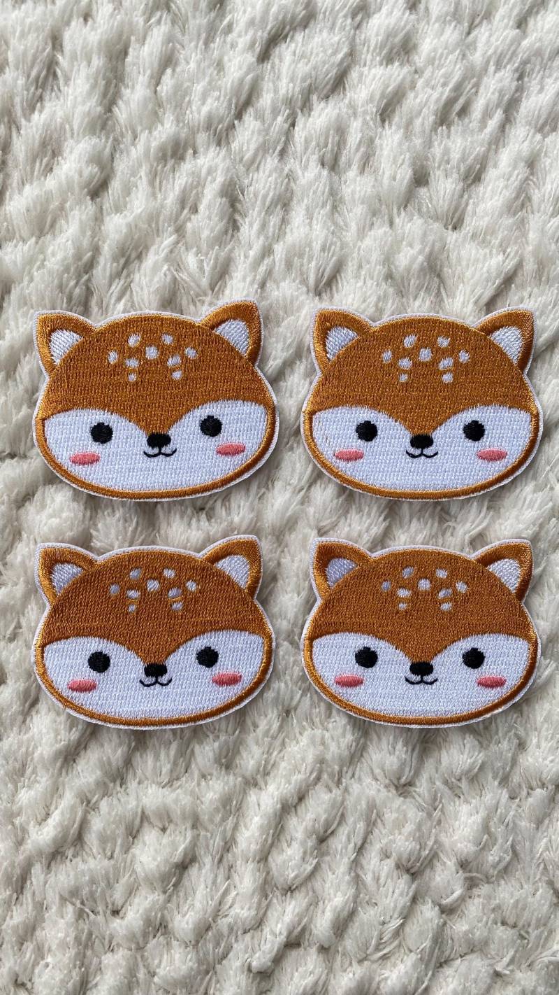 5 cm Kinder Baby Deer Tierkopf Orange Stickerei Eisen Auf Kleidung Jacke Patches Projekt Zubehör Näh - Und Bastelzubehör von LimitedSelection