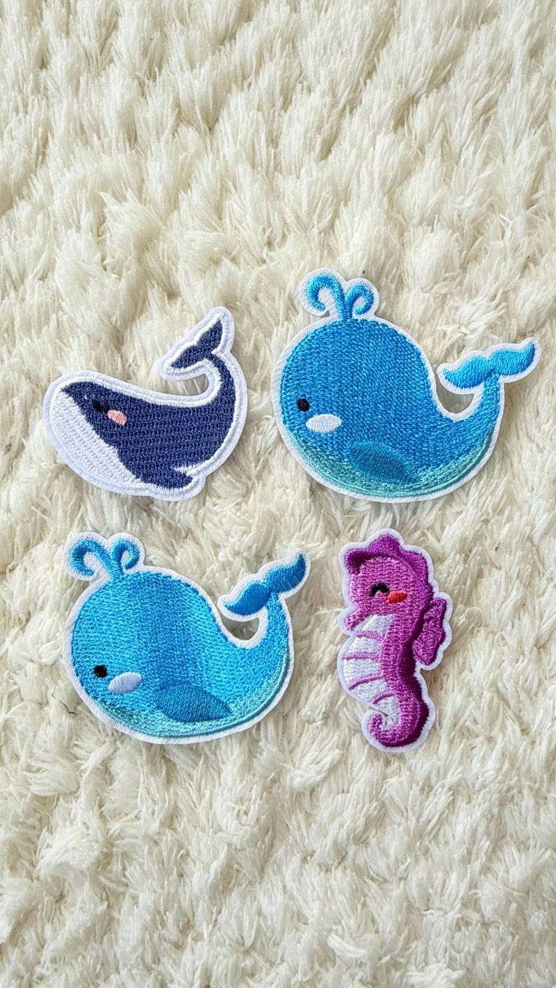 5 cm Kinder Baby Stickerei Niedlicher Blauer Wal Seepferdchen Aufnäher Diy Häkeln Projekt Zubehör Nähen Und Handwerk Versorgung 5 cm Kinder Baby Stickerei Niedlicher Blauer Wal Seepferdchen Aufnäher Diy Häkeln Projekt Zubehör Nähen Und Handwerk Versorgung von LimitedSelection