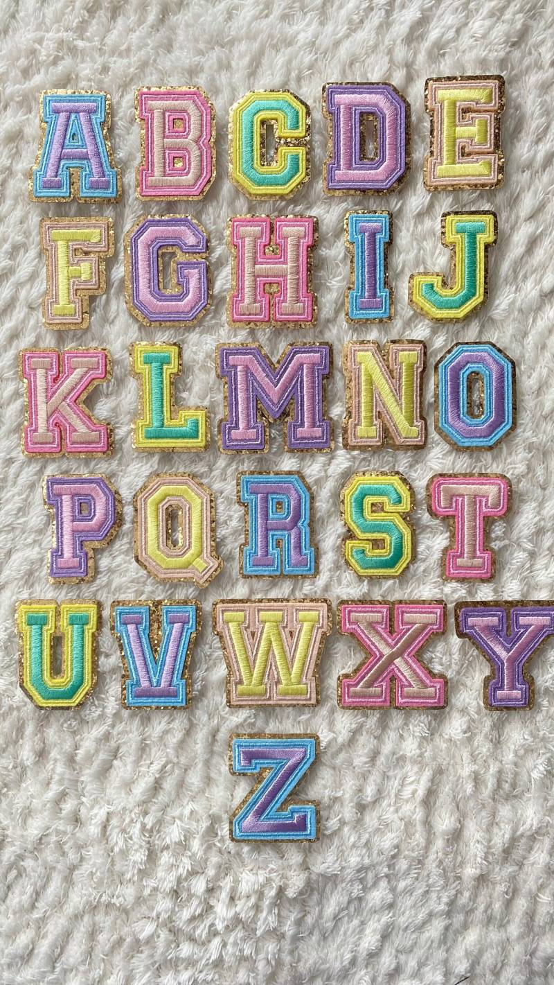 5 cm Kinder Frauen Nette Stickerei Bunte Eisen Auf Brief Kleidung Accessoires Patch, Diy Jacke Tasche Hut Projekt, Nähen Und Handwerk Versorgung von LimitedSelection