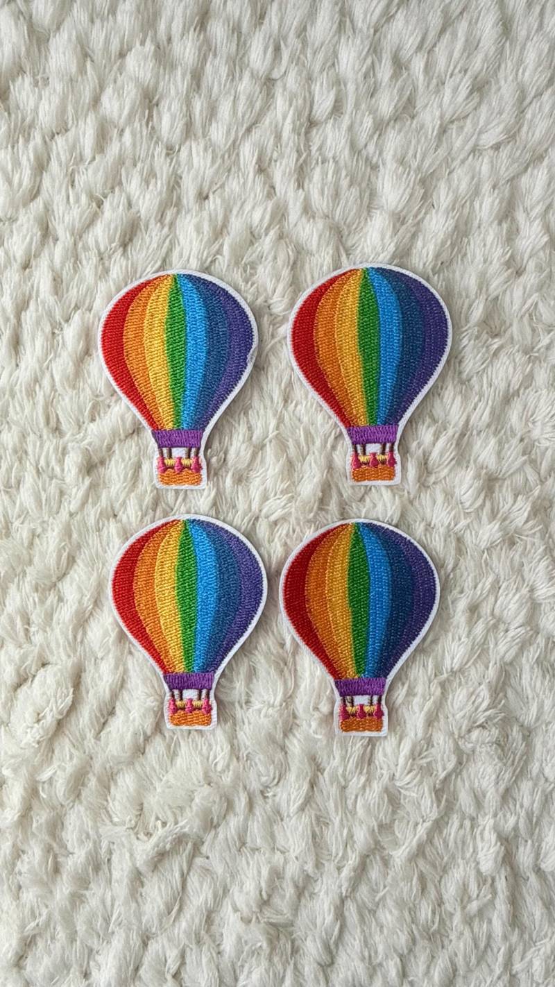 6 cm Kinder Baby Gestickt Regenbogen Heißluftballon Eisen Auf Kleidung Zubehör Patches Diy Häkeln Projekt Nähen Und Handwerk Versorgung von LimitedSelection