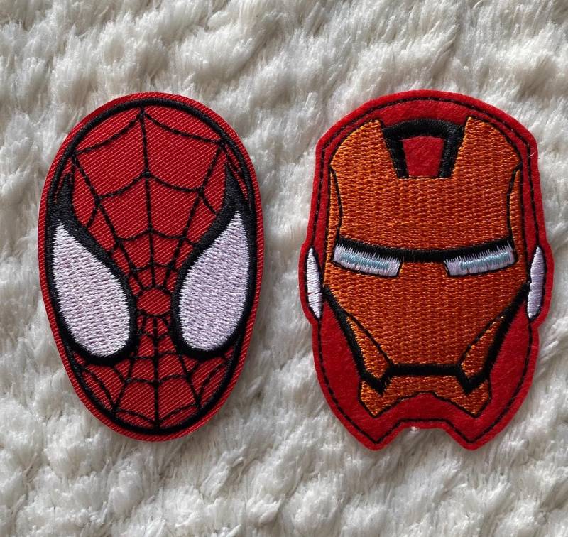7 - 8 cm Kinder Baby Boy Emroidery Rot Super Hero Kopf Aufnäher, Kleidung Jacke Hut Tasche Decor, Nähen Und Handwerk Versorgung von LimitedSelection