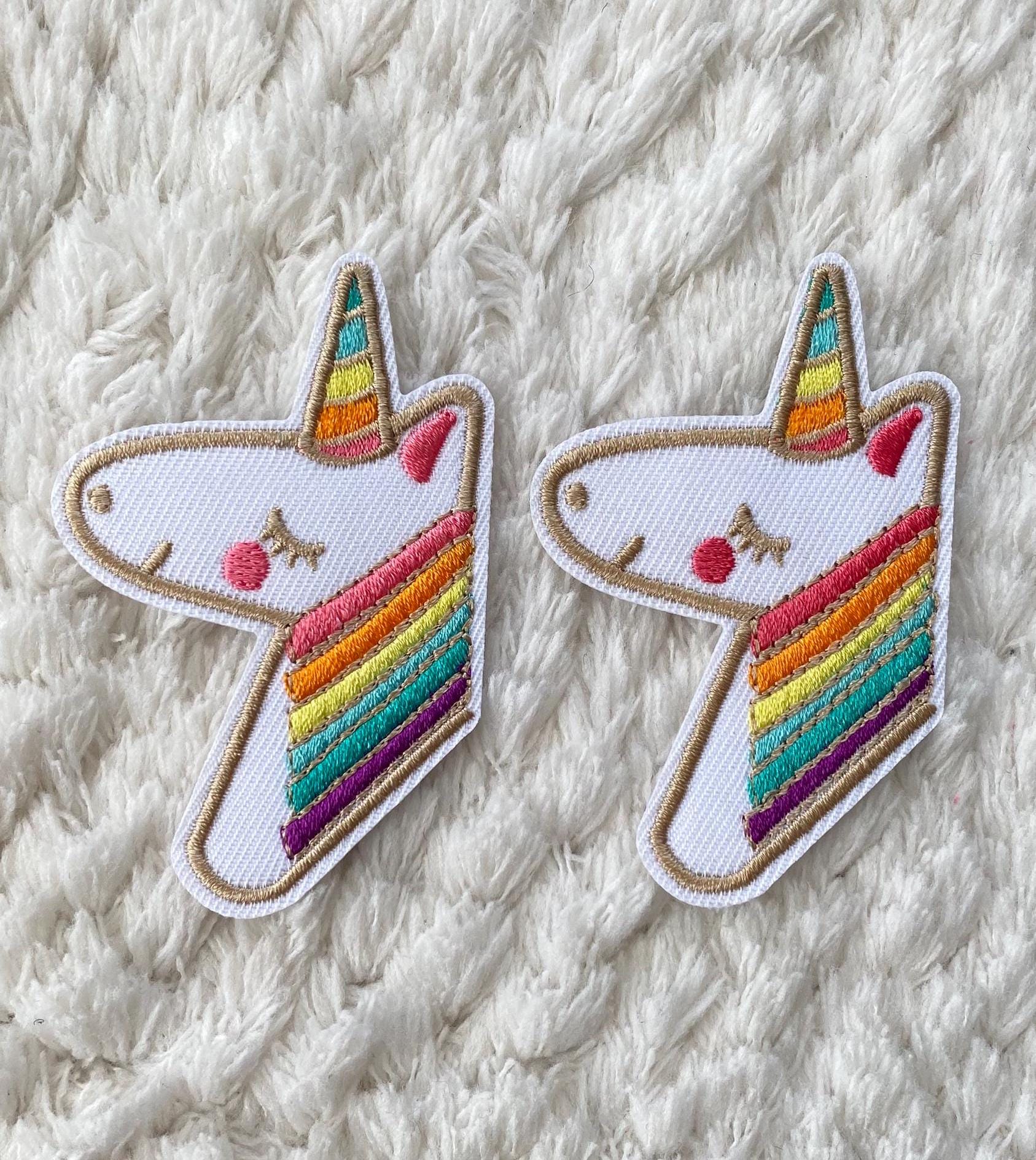7 cm Kinder Baby Eisen Auf Regenbogen Nettes Einhorn Kleidung Mädchen Patches Accessoires T-Shirt Jacke Projekt Nähen Und Handwerk Versorgung von LimitedSelection