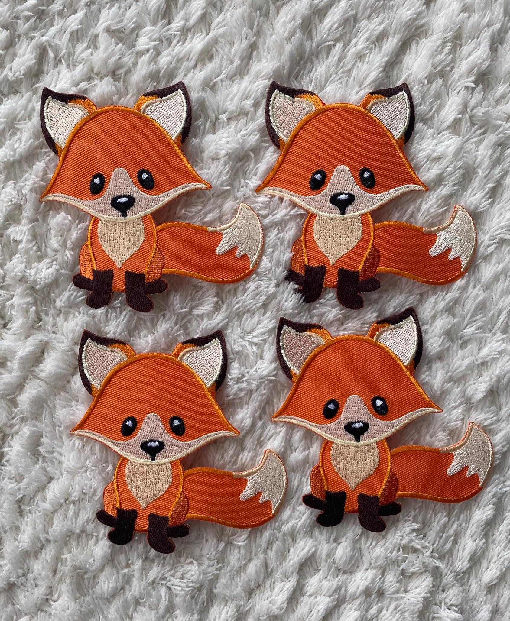 8 cm Kinder Baby Stickerei Netter Orange Karton Fuchs Eisen Auf Kleidung Hut Taschen Patches, Diy Projekt Dekor Nähen Und Handwerk Versorgung von LimitedSelection