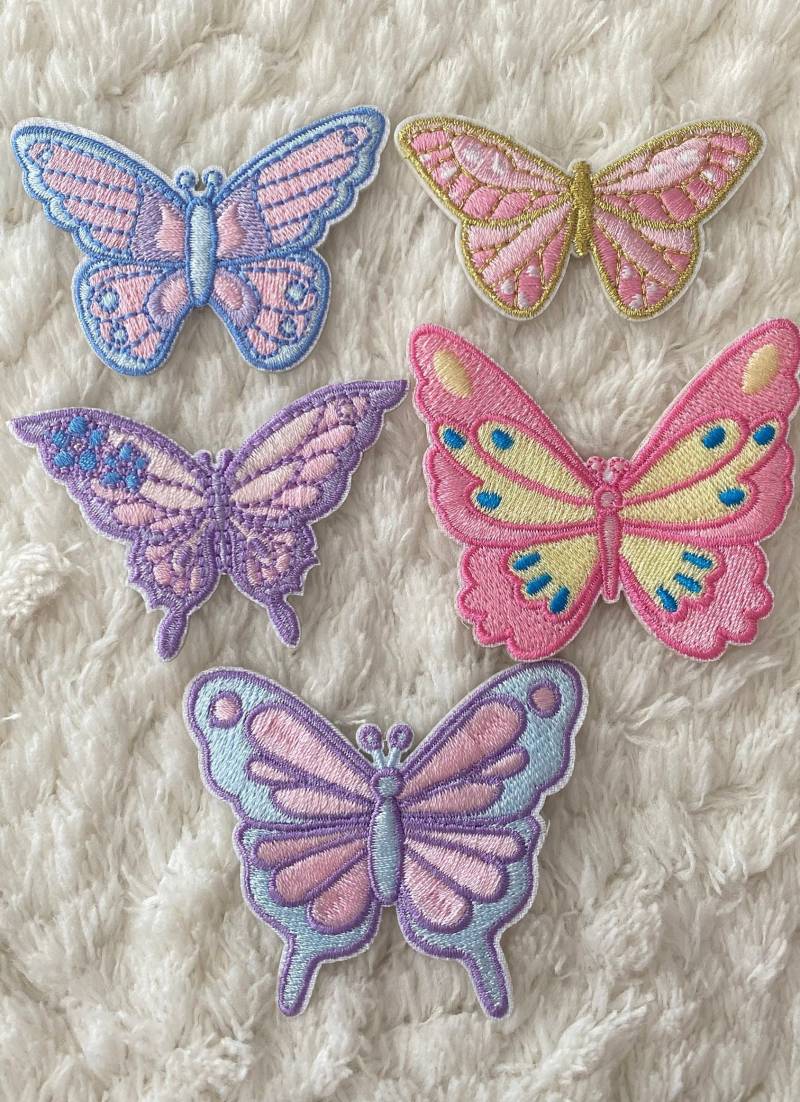 Bunte Selbstklebende Gestickte Karikatur Schmetterling Kleidung Patches Diy Kinder Baby-Kleidung Jacke Projekt Nähen Und Handwerk Versorgung von LimitedSelection