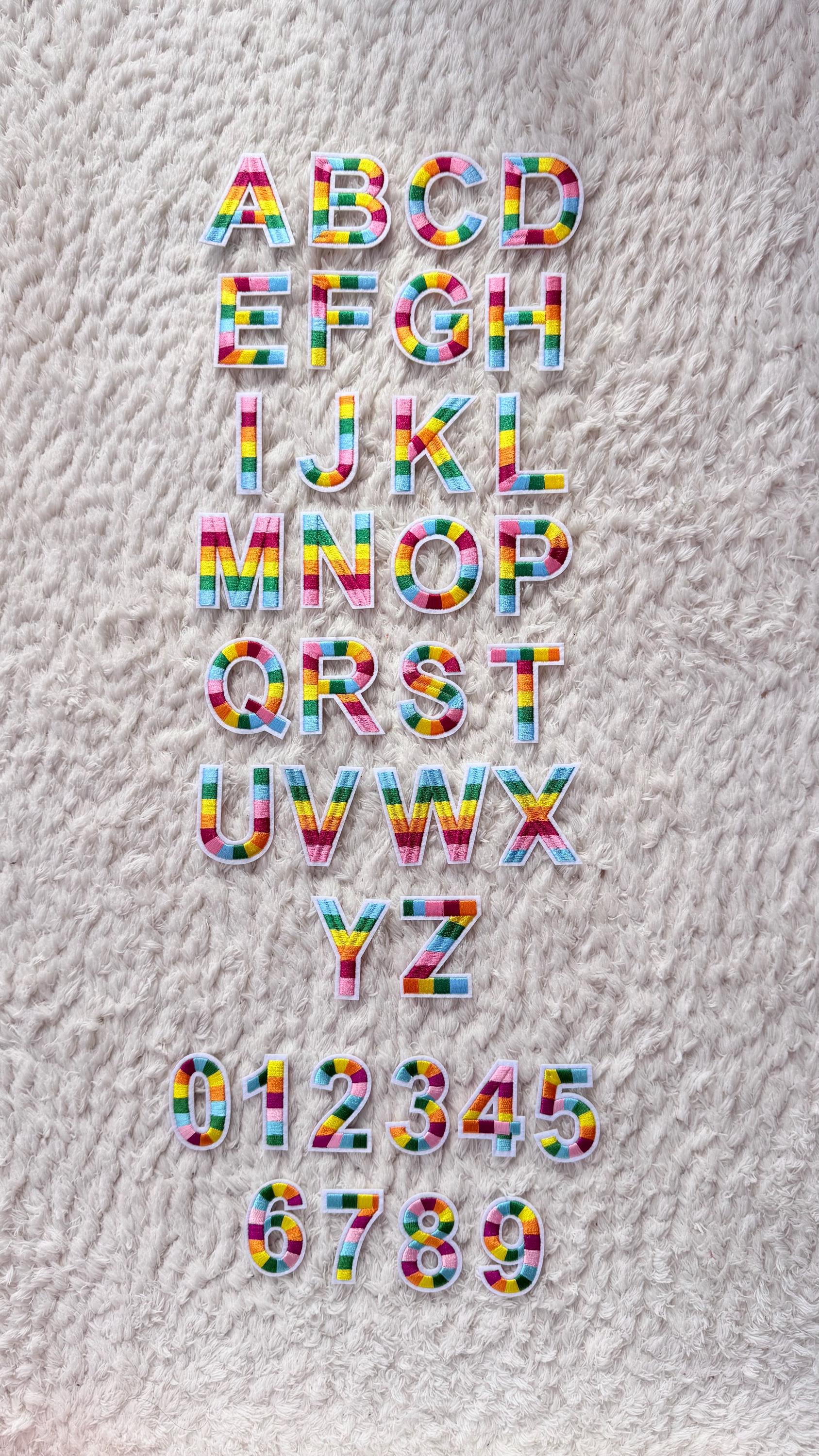 Kinder Frauen Bunt Gesticktes Alphabet Zahlen Aufnäher Diy Crochet Projekt Deco Nähen Und Handwerk Versorgung von LimitedSelection