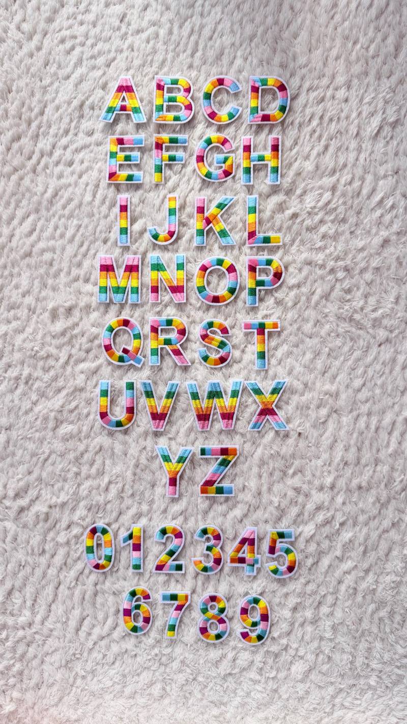 Kinder Frauen Bunt Gesticktes Alphabet Zahlen Aufnäher Diy Crochet Projekt Deco Nähen Und Handwerk Versorgung von LimitedSelection