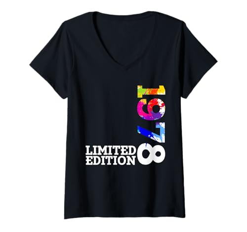 Damen Limited Edition Jahrgang 1978 Lustig 47. Geburtstag 47 Jahre T-Shirt mit V-Ausschnitt von Limitierte Edition Geburtstagsgeschenk Mann Frau