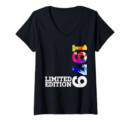 Damen Limited Edition Jahrgang 1979 Lustig 46. Geburtstag 46 Jahre T-Shirt mit V-Ausschnitt von Limitierte Edition Geburtstagsgeschenk Mann Frau