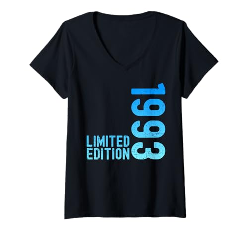 Damen Limited Edition Jahrgang 1993 Lustig 32. Geburtstag 32 Jahre T-Shirt mit V-Ausschnitt Damen Limited Edition Jahrgang 1993 Lustig 32. Geburtstag 32 Jahre T-Shirt mit V-Ausschnitt von Limitierte Edition Geburtstagsgeschenk Mann Frau