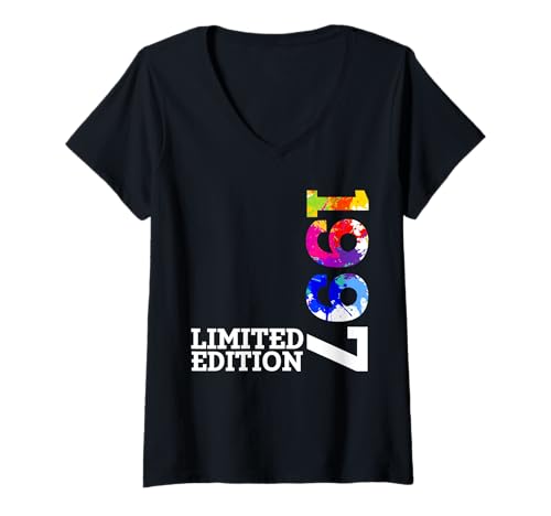 Damen Limited Edition Jahrgang 1997 Lustig 28. Geburtstag 28 Jahre T-Shirt mit V-Ausschnitt von Limitierte Edition Geburtstagsgeschenk Mann Frau
