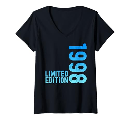 Damen Limited Edition Jahrgang 1998 Lustig 27. Geburtstag 27 Jahre T-Shirt mit V-Ausschnitt von Limitierte Edition Geburtstagsgeschenk Mann Frau