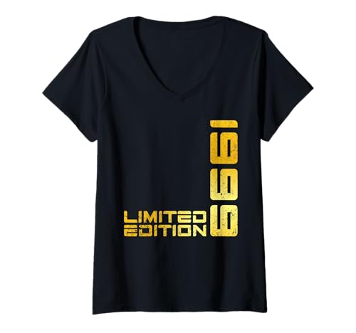 Damen Limited Edition Jahrgang 1999 Lustig 26. Geburtstag 26 Jahre T-Shirt mit V-Ausschnitt von Limitierte Edition Geburtstagsgeschenk Mann Frau