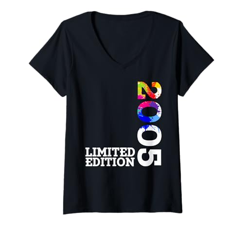 Damen Limited Edition Jahrgang 2005 Lustig 20. Geburtstag 20 Jahre T-Shirt mit V-Ausschnitt Damen Limited Edition Jahrgang 2005 Lustig 20. Geburtstag 20 Jahre T-Shirt mit V-Ausschnitt von Limitierte Edition Geburtstagsgeschenk Mann Frau