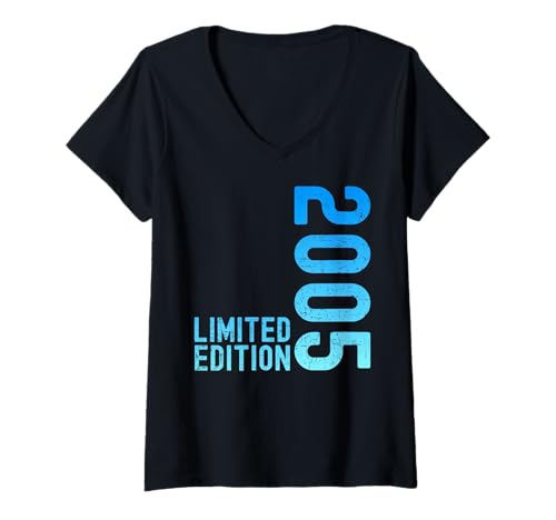 Damen Limited Edition Jahrgang 2005 Lustig 20. Geburtstag 20 Jahre T-Shirt mit V-Ausschnitt Damen Limited Edition Jahrgang 2005 Lustig 20. Geburtstag 20 Jahre T-Shirt mit V-Ausschnitt von Limitierte Edition Geburtstagsgeschenk Mann Frau