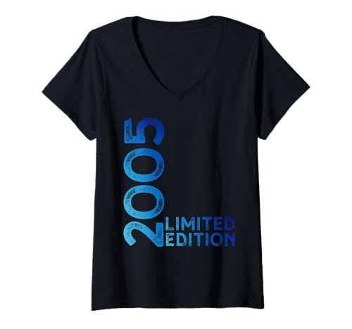 Damen Limited Edition Jahrgang 2005 Lustig 20. Geburtstag 20 Jahre T-Shirt mit V-Ausschnitt Damen Limited Edition Jahrgang 2005 Lustig 20. Geburtstag 20 Jahre T-Shirt mit V-Ausschnitt von Limitierte Edition Geburtstagsgeschenk Mann Frau