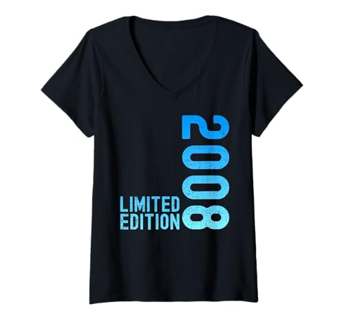 Damen Limited Edition Jahrgang 2008 Lustig 17. Geburtstag 17 Jahre T-Shirt mit V-Ausschnitt Damen Limited Edition Jahrgang 2008 Lustig 17. Geburtstag 17 Jahre T-Shirt mit V-Ausschnitt von Limitierte Edition Geburtstagsgeschenk Mann Frau