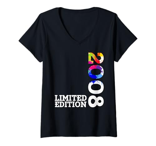 Damen Limited Edition Jahrgang 2008 Lustig 17. Geburtstag 17 Jahre T-Shirt mit V-Ausschnitt Damen Limited Edition Jahrgang 2008 Lustig 17. Geburtstag 17 Jahre T-Shirt mit V-Ausschnitt von Limitierte Edition Geburtstagsgeschenk Mann Frau