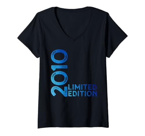 Damen Limited Edition Jahrgang 2010 Lustig 15. Geburtstag 15 Jahre T-Shirt mit V-Ausschnitt Damen Limited Edition Jahrgang 2010 Lustig 15. Geburtstag 15 Jahre T-Shirt mit V-Ausschnitt von Limitierte Edition Geburtstagsgeschenk Mann Frau