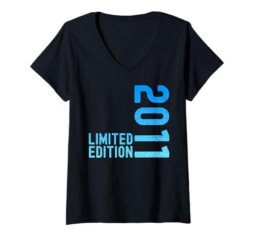 Damen Limited Edition Jahrgang 2011 Lustig 14. Geburtstag 14 Jahre T-Shirt mit V-Ausschnitt Damen Limited Edition Jahrgang 2011 Lustig 14. Geburtstag 14 Jahre T-Shirt mit V-Ausschnitt von Limitierte Edition Geburtstagsgeschenk Mann Frau