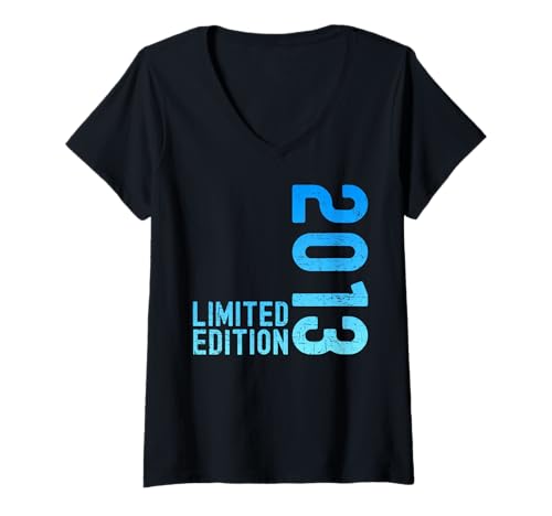 Damen Limited Edition Jahrgang 2013 Lustig 12. Geburtstag 12 Jahre T-Shirt mit V-Ausschnitt Damen Limited Edition Jahrgang 2013 Lustig 12. Geburtstag 12 Jahre T-Shirt mit V-Ausschnitt von Limitierte Edition Geburtstagsgeschenk Mann Frau