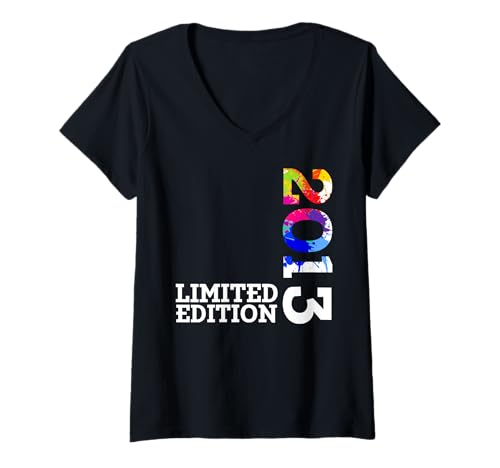 Damen Limited Edition Jahrgang 2013 Lustig 12. Geburtstag 12 Jahre T-Shirt mit V-Ausschnitt Damen Limited Edition Jahrgang 2013 Lustig 12. Geburtstag 12 Jahre T-Shirt mit V-Ausschnitt von Limitierte Edition Geburtstagsgeschenk Mann Frau