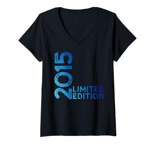 Damen Limited Edition Jahrgang 2015 Lustig 10. Geburtstag 10 Jahre T-Shirt mit V-Ausschnitt Damen Limited Edition Jahrgang 2015 Lustig 10. Geburtstag 10 Jahre T-Shirt mit V-Ausschnitt von Limitierte Edition Geburtstagsgeschenk Mann Frau
