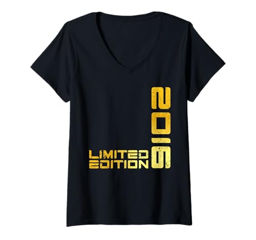 Damen Limited Edition Jahrgang 2016 Lustig 9. Geburtstag 9 Jahre T-Shirt mit V-Ausschnitt Damen Limited Edition Jahrgang 2016 Lustig 9. Geburtstag 9 Jahre T-Shirt mit V-Ausschnitt von Limitierte Edition Geburtstagsgeschenk Mann Frau