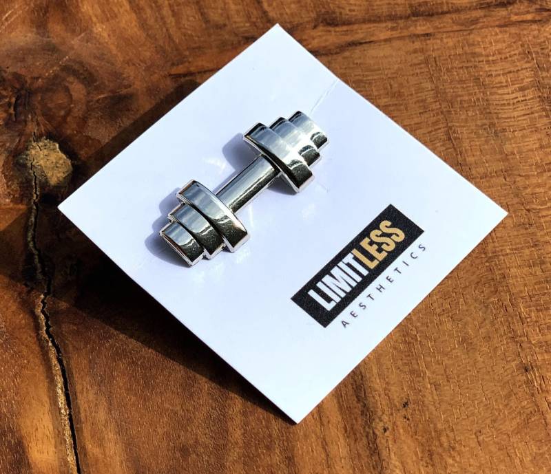Edelstahl Hantel Anstecknadel Edelstahl Hantel Anstecknadel von LimitlessAesthetics