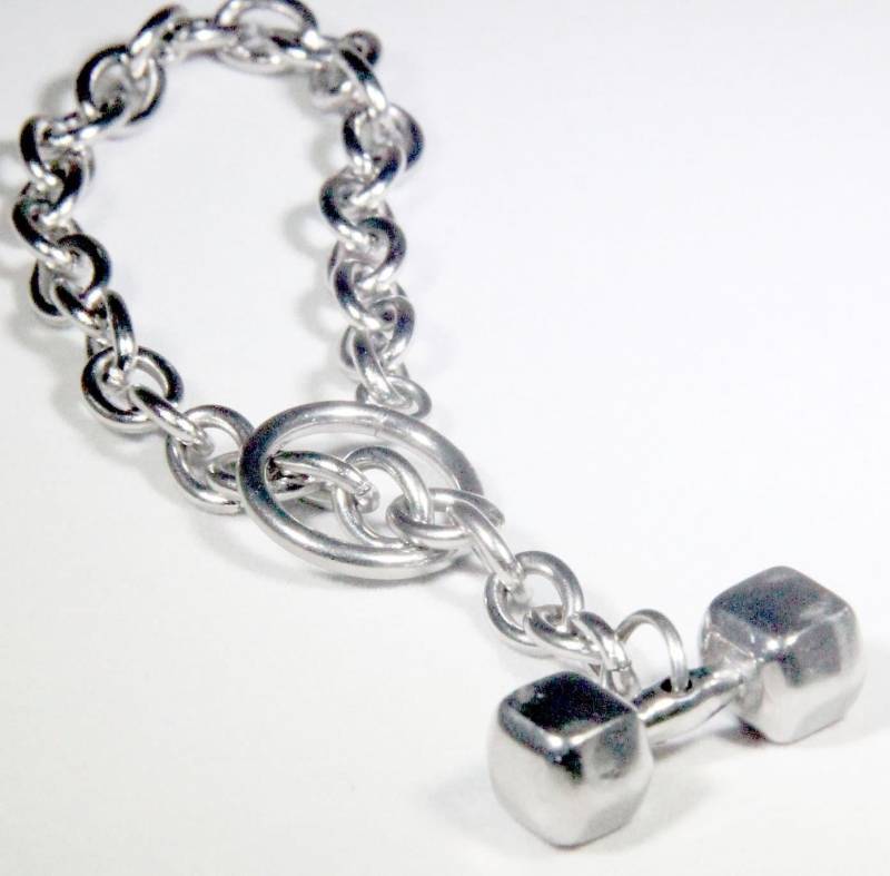 Edelstahl Hantel Bettelarmband Edelstahl Hantel Bettelarmband von LimitlessAesthetics