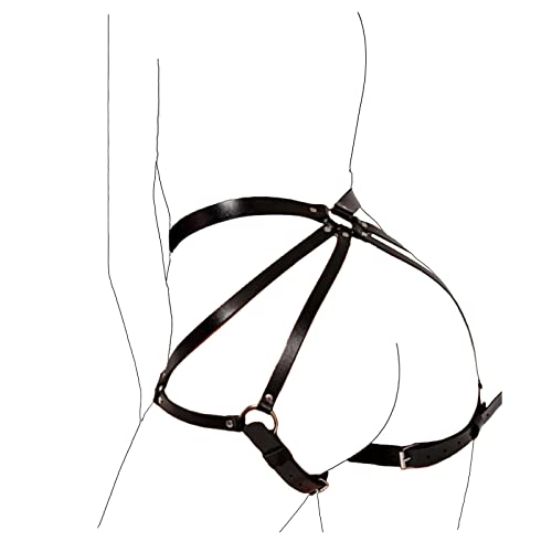 Limmion Damen Sexy Punk Leder Körper Harness Strumpfband Taille Bein käfigbetten Geschirr Harajuku Bein Caged Oberschenkel Holster Strumpfband Gotisch Taille Gürtel für Rave Outfit von Limmion