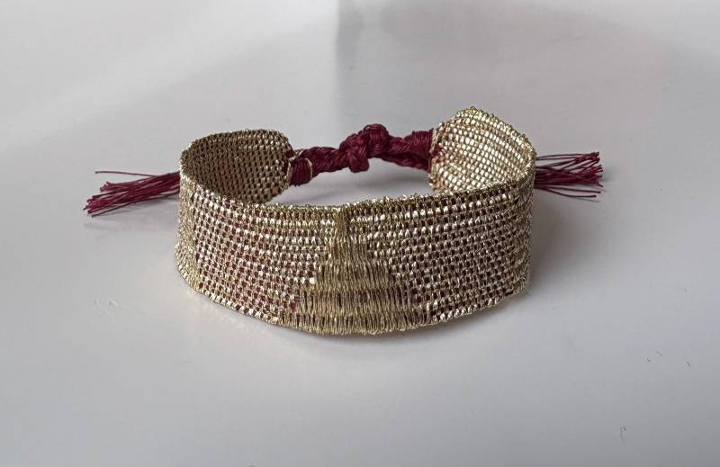 Breit Gewebtes Armband Mit Leinen von Limolucco