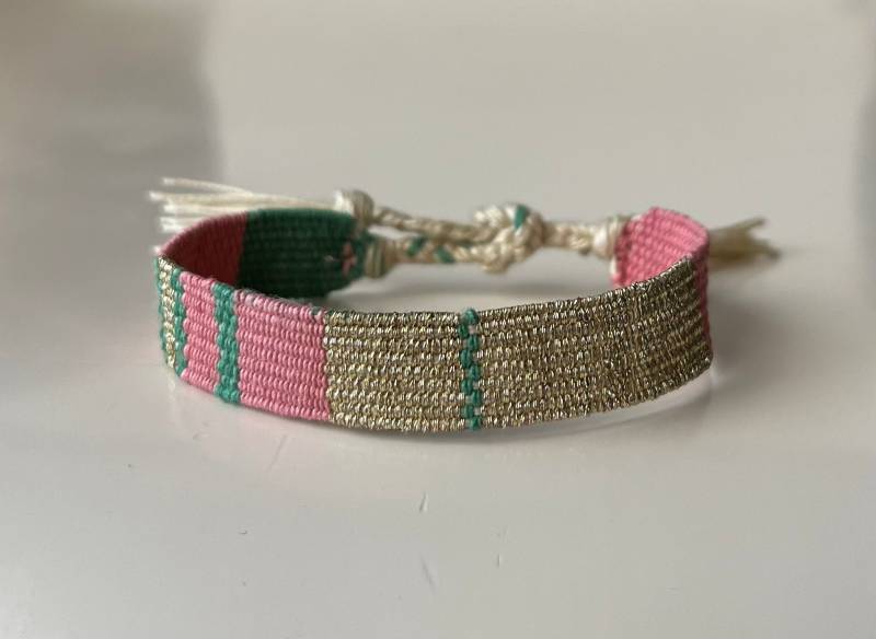 Gewebtes Boho Armband Mit Leinen von Limolucco