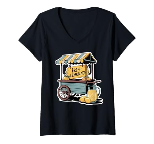 Damen Lemoncello T-Shirt für Damen Limoncello Zitronen Zitrone Cello T-Shirt mit V-Ausschnitt Damen Lemoncello T-Shirt für Damen Limoncello Zitronen Zitrone Cello T-Shirt mit V-Ausschnitt von Limoncello Shirt Women Lemonade Lemons Lemon