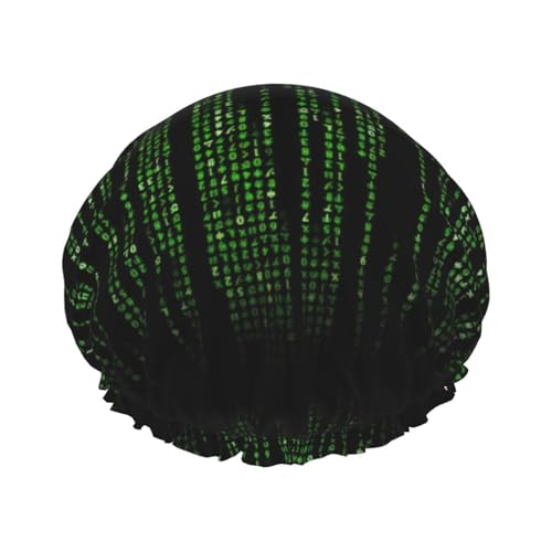 Green Number Binary Women Luxury Shower Cap, Double Protection Layers Elastic, Reusable Adjustable Shower Bonnet Green Number Binary Women Luxury Shower Cap, Double Protection Layers Elastic, Reusable Adjustable Shower Bonnet von Limpac