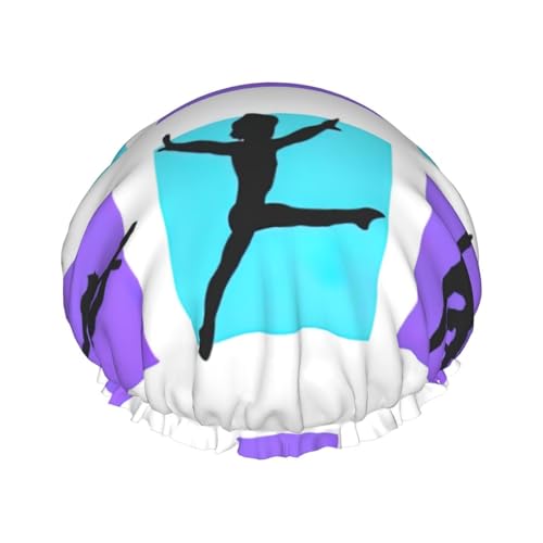 Gym Games Wiederverwendbare Luxus-Duschhaube für Frauen, doppellagig, schützend, elastisch, für Damen, Salon, Spa von Limpac