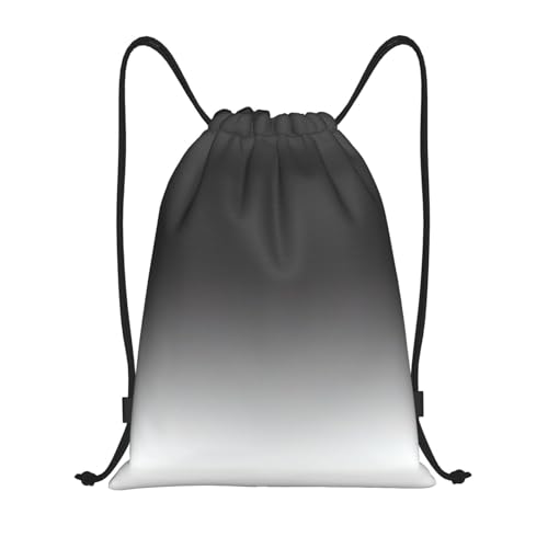 Limpac Turnrucksack, mit Kordelzug, für Fitness, Reisen, Strand, Sport, Aufbewahrung für Männer und Frauen, Weiß bis Schwarz, Schwarz , M von Limpac