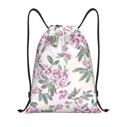 Limpac Turnrucksack mit Kordelzug, Motiv: Altrosa, Fitness, Reisen, Strand, Sport, Aufbewahrung für Männer und Frauen, Schwarz , S von Limpac