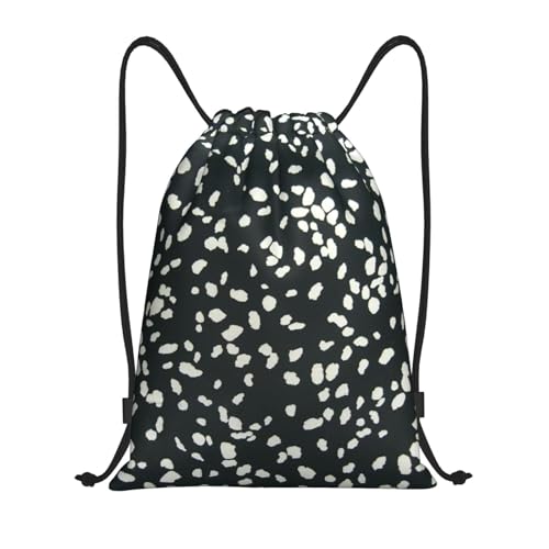 Sportrucksack mit Leopardenmuster, Schwarz und Weiß, für Fitness, Reisen, Strand, Sport, Aufbewahrung für Männer und Frauen, Schwarz , M von Limpac