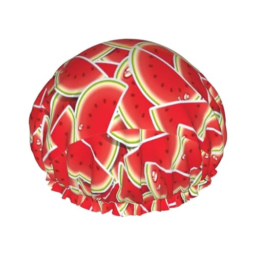 Watermelon Slice Damen Luxus-Duschhaube, doppelte Schutzschichten, elastisch, wiederverwendbar, verstellbare Duschhaube Watermelon Slice Damen Luxus-Duschhaube, doppelte Schutzschichten, elastisch, wiederverwendbar, verstellbare Duschhaube von Limpac